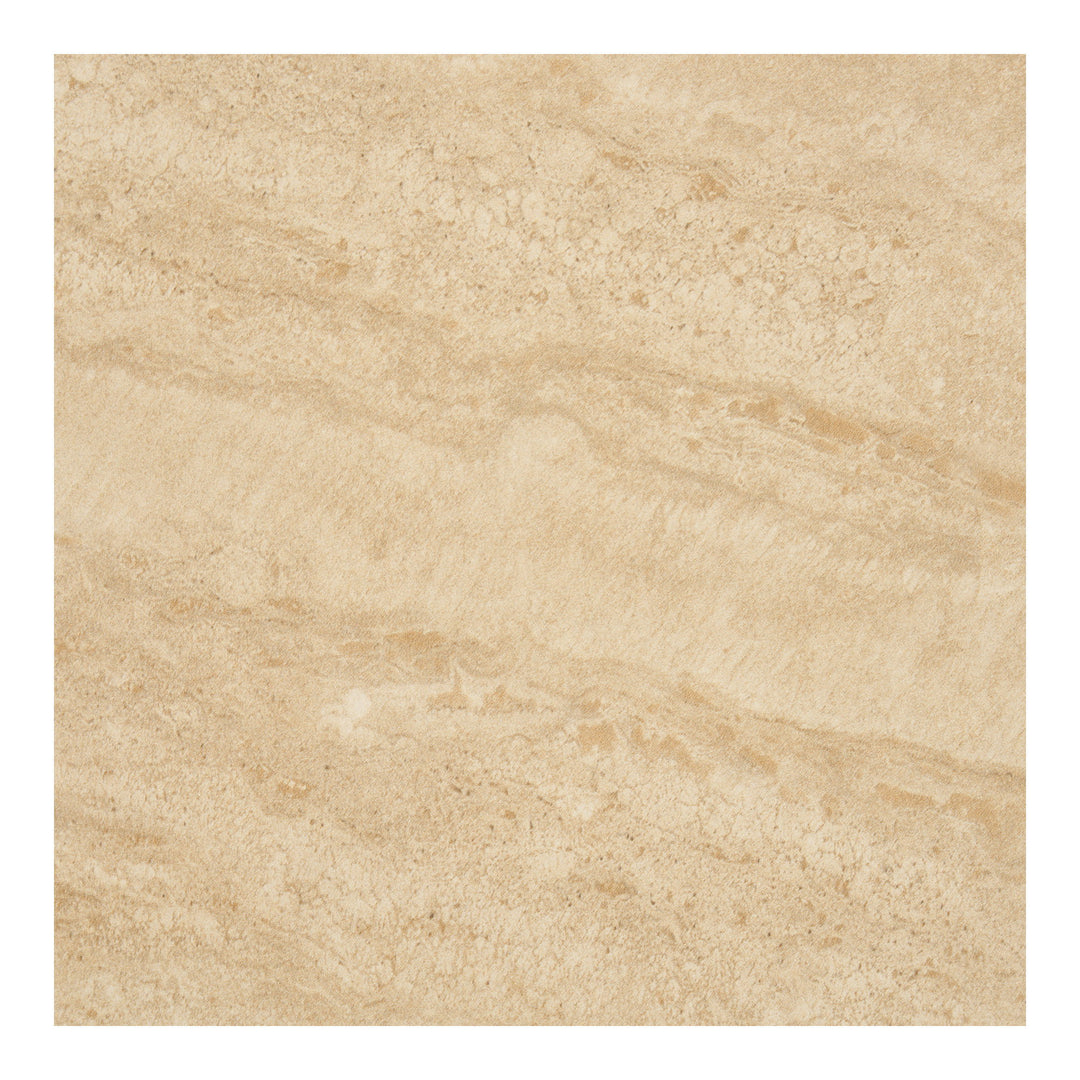 House Nordic Delphi soffbord – travertin/mörkbrun, Ø80 cm