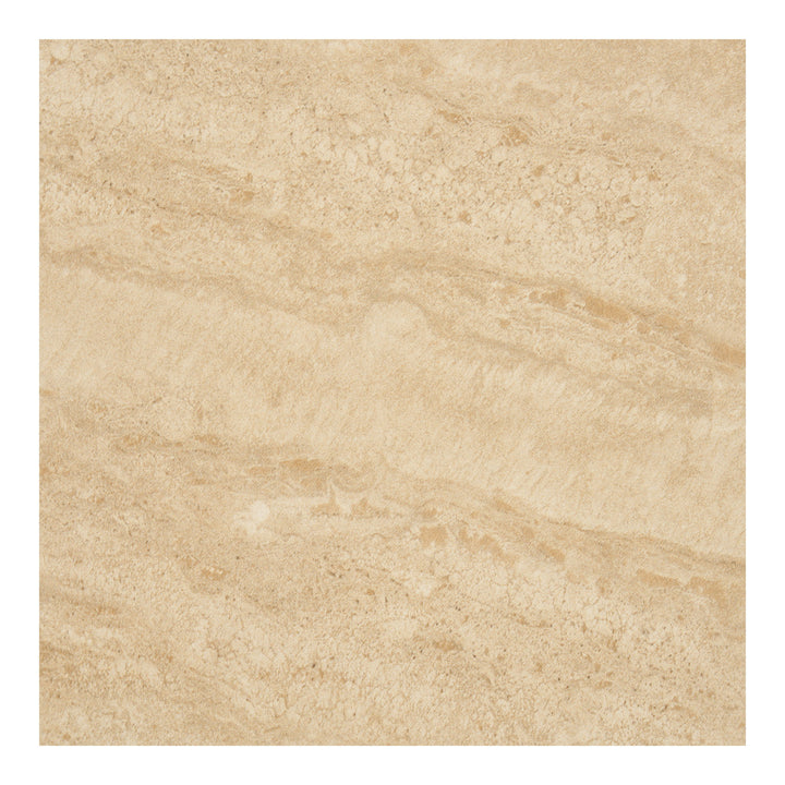 House Nordic Delphi soffbord – travertin/mörkbrun, Ø80 cm
