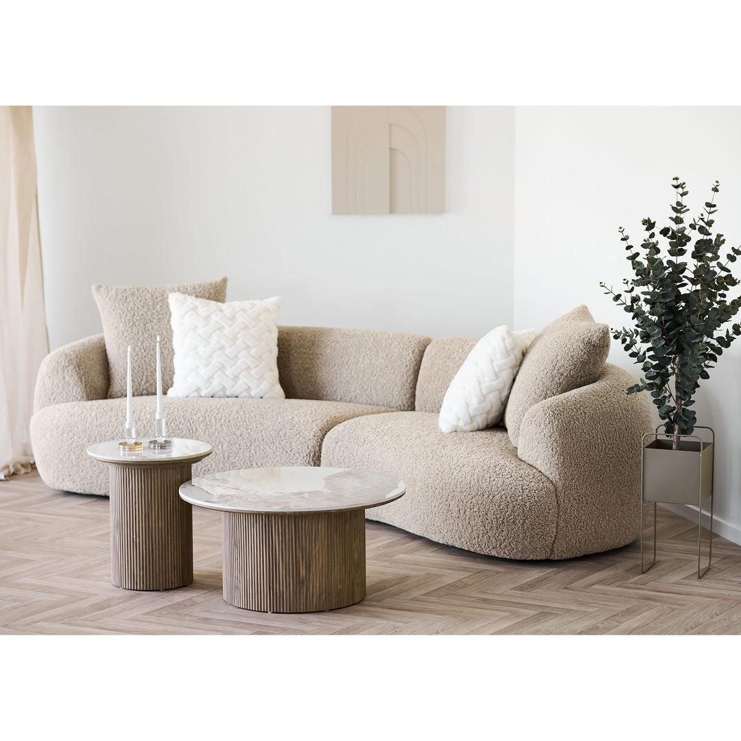 House Nordic Athens soffbord i keramik – vit/brun
