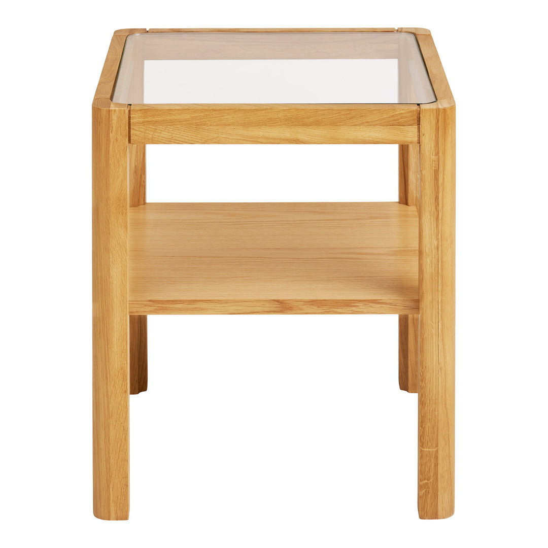 House Nordic Lourmarin sidobord 40×40 cm – ek/glas