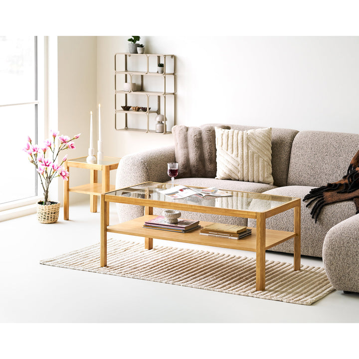 House Nordic Lourmarin sidobord 40×40 cm – ek/glas
