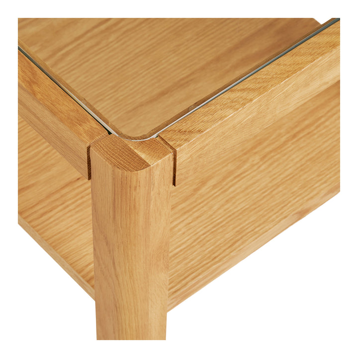 House Nordic Lourmarin sidobord 40×40 cm – ek/glas