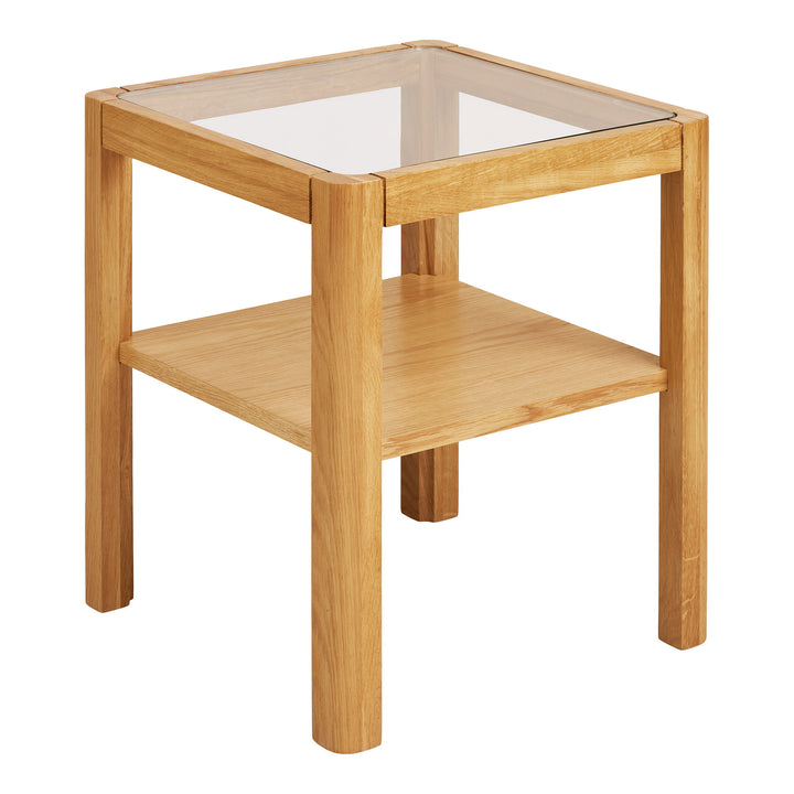 House Nordic Lourmarin sidobord 40×40 cm – ek/glas
