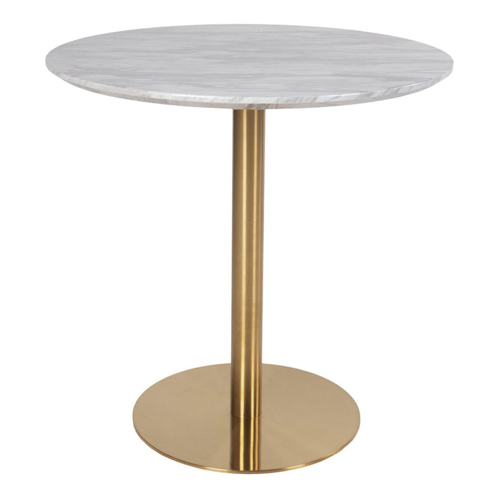 House Nordic Bolzano runt matbord Ø90 cm – vit/mässing