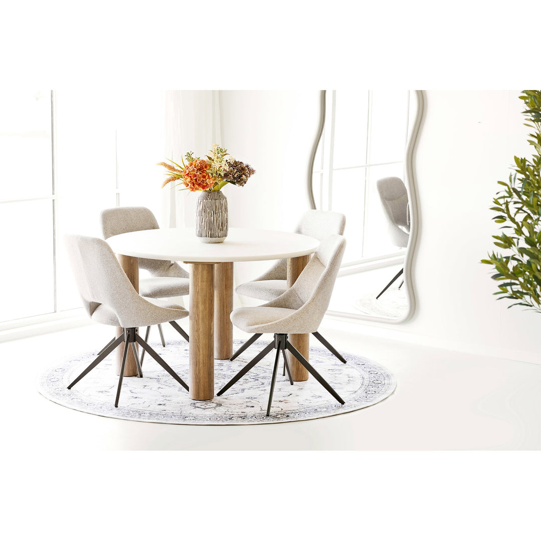 House Nordic Fondi runt matbord Ø120 cm – sand/brun