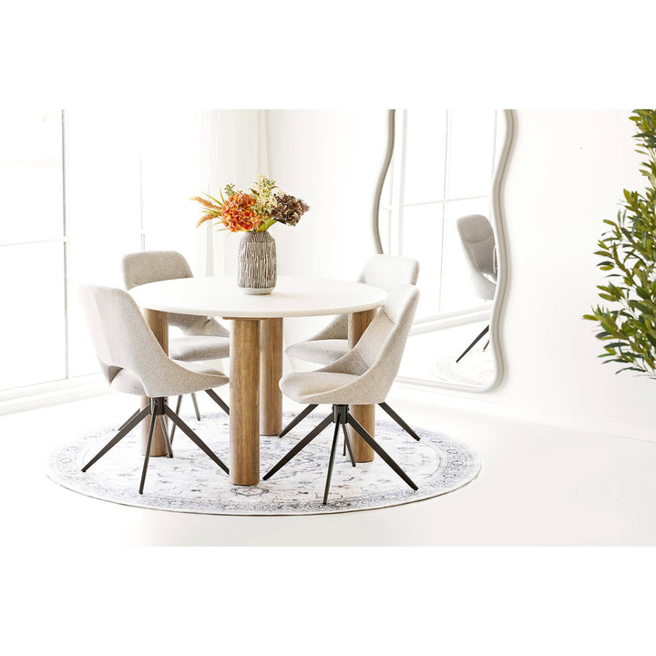 House Nordic Fondi runt matbord Ø120 cm – sand/brun