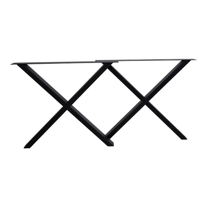 House Nordic Nimes bordsben – detalj av svart X-design