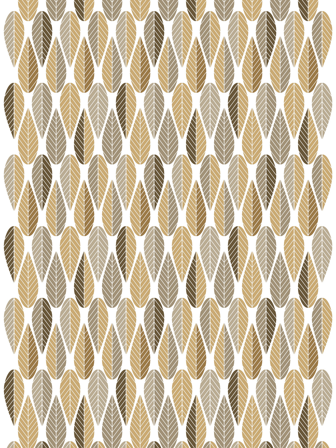 Arvidssons Textil Blader metervara i guld