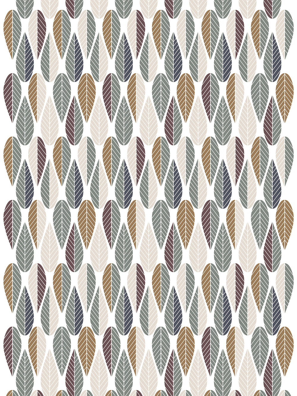 Arvidssons Textil Blader metervara i turkos
