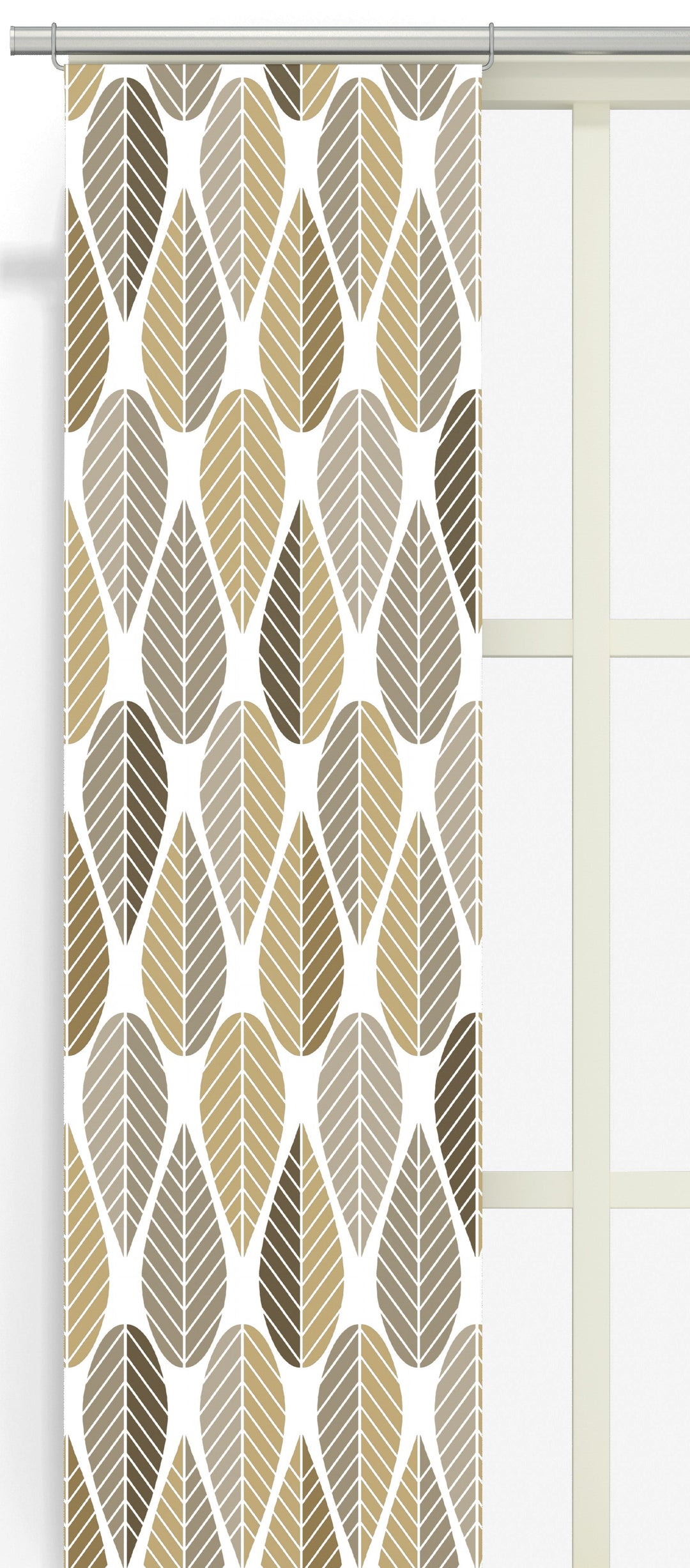 Arvidssons Textil Blader panelgardin 2-pack i guld