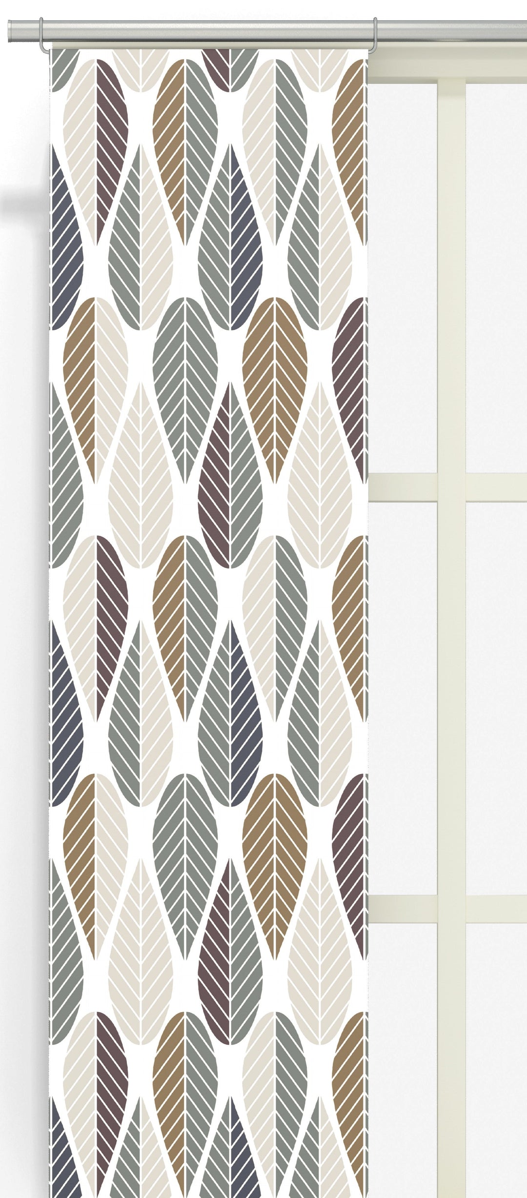 Arvidssons Textil Blader panelgardin 2-pack i turkos