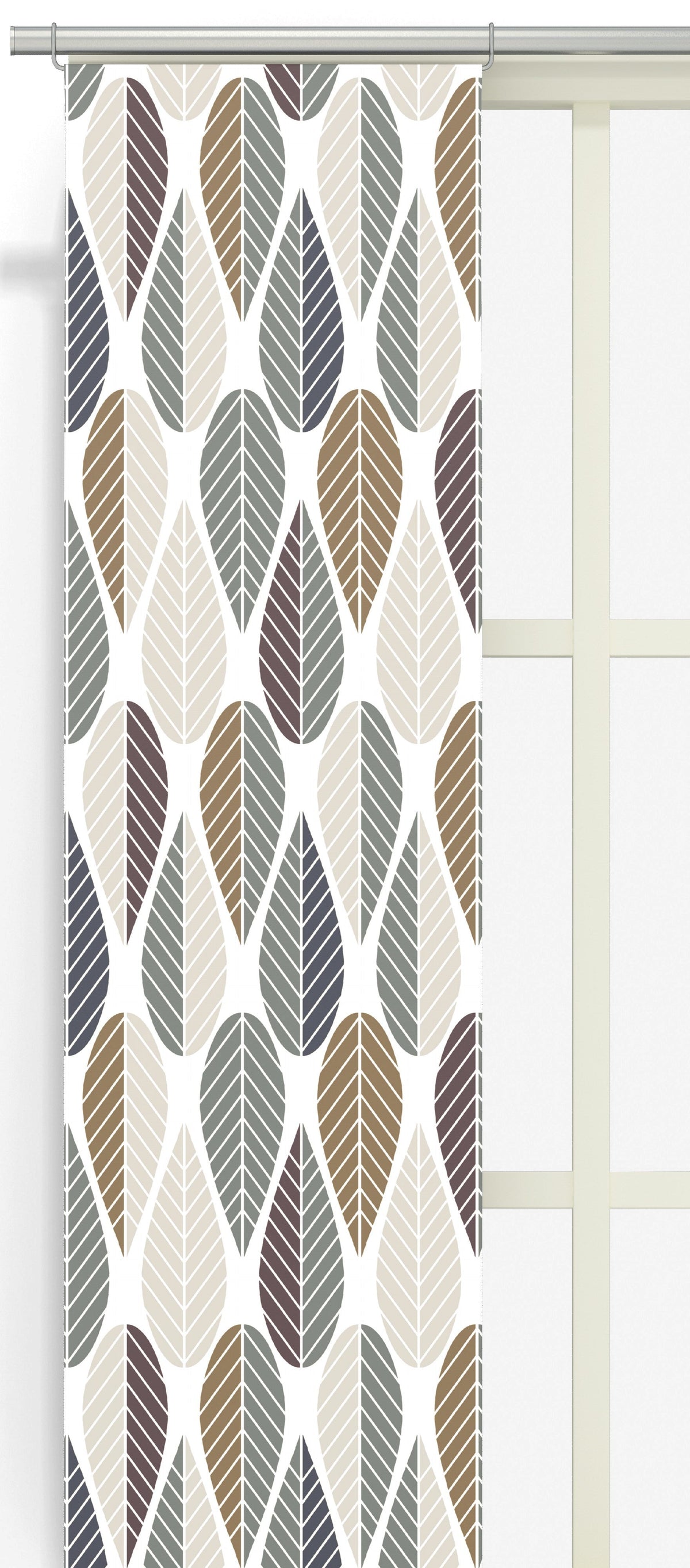 Arvidssons Textil Blader panelgardin 2-pack i turkos