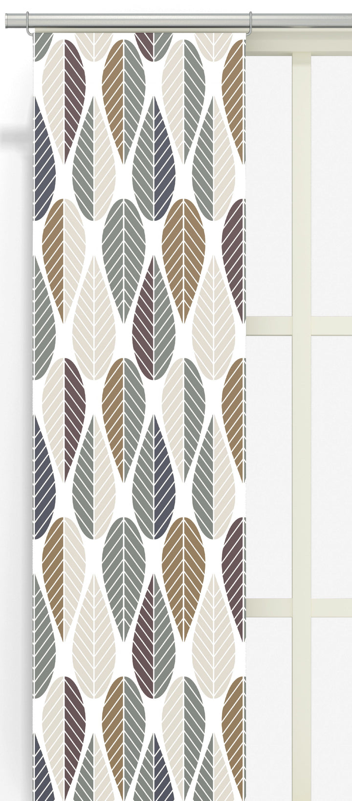 Arvidssons Textil Blader panelgardin 2-pack i turkos