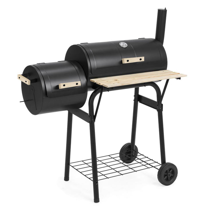 2-i-1 kolgrill och smoker – BBQ för trädgård &amp; terrass
