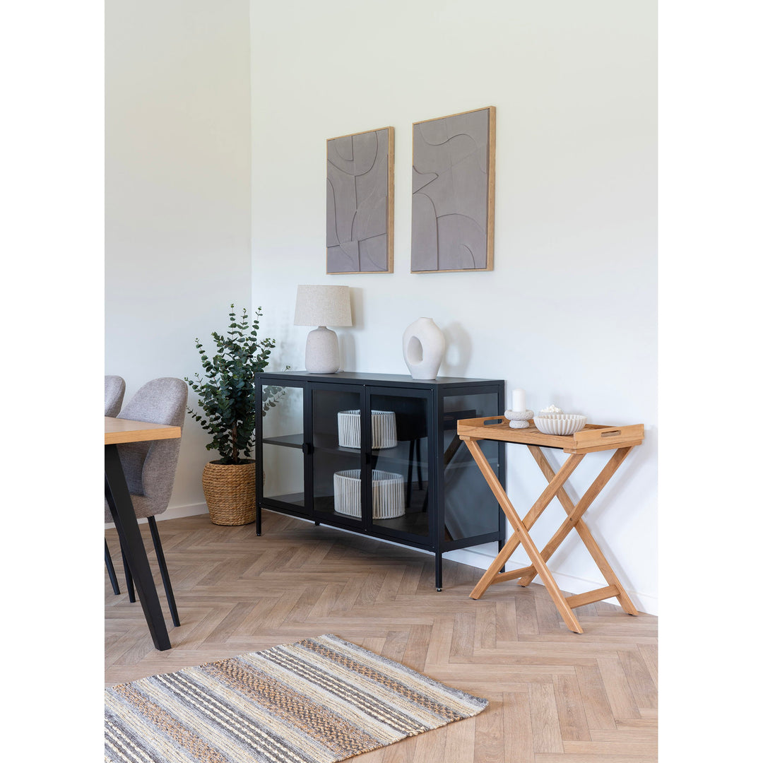 House Nordic Brisbane skänk – svart, 140 × 40 × 85 cm
