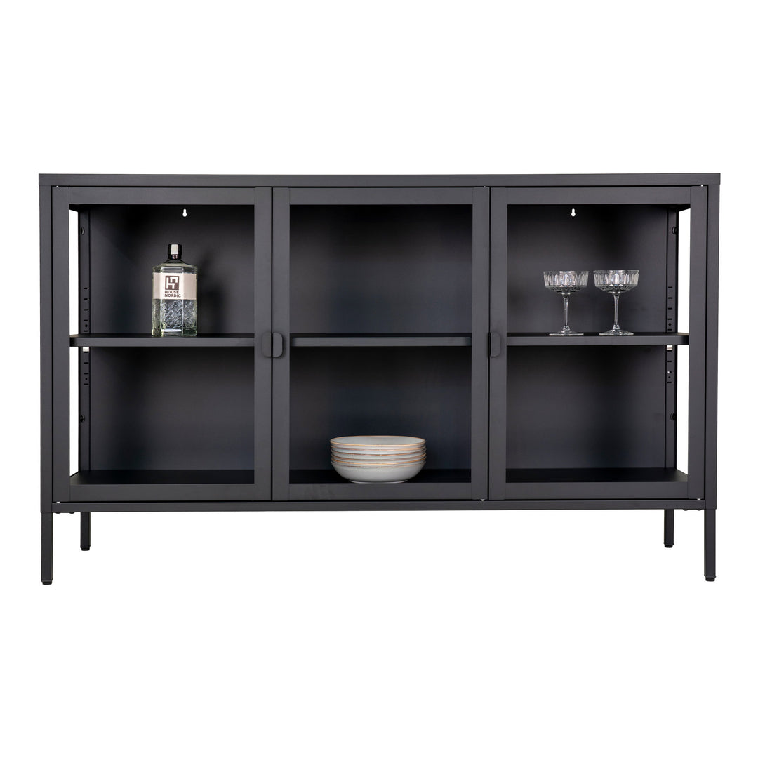 House Nordic Brisbane skänk – svart, 140 × 40 × 85 cm