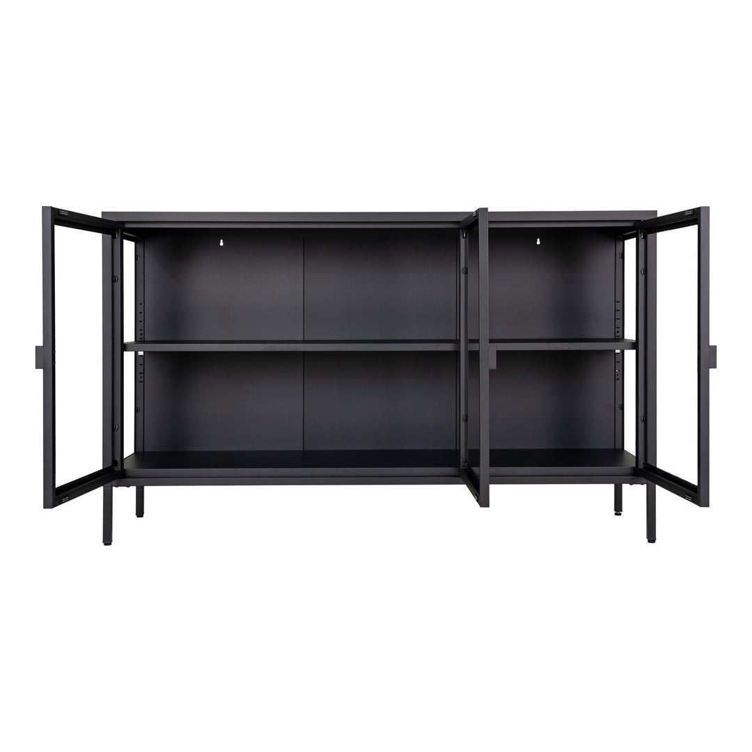 House Nordic Brisbane skänk – svart, 140 × 40 × 85 cm