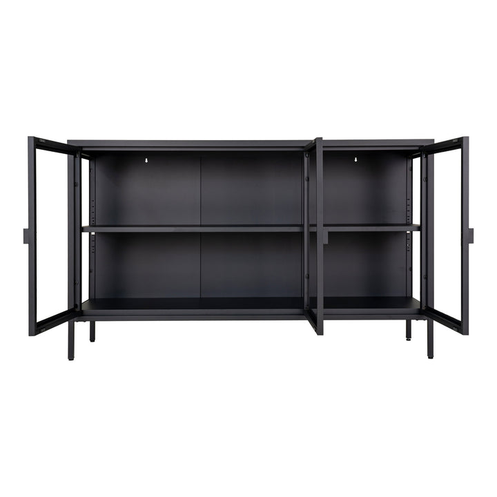 House Nordic Brisbane skänk – svart, 140 × 40 × 85 cm