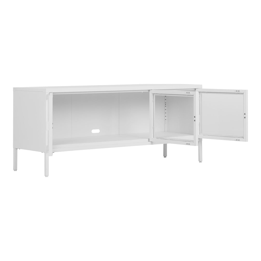 House Nordic Brisbane tv-bänk – vit, 130 × 40 × 55 cm