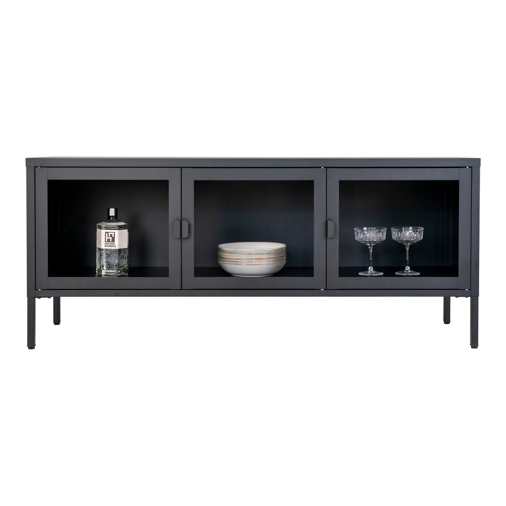 House Nordic Brisbane tv-bänk – svart, 130 × 40 × 55 cm