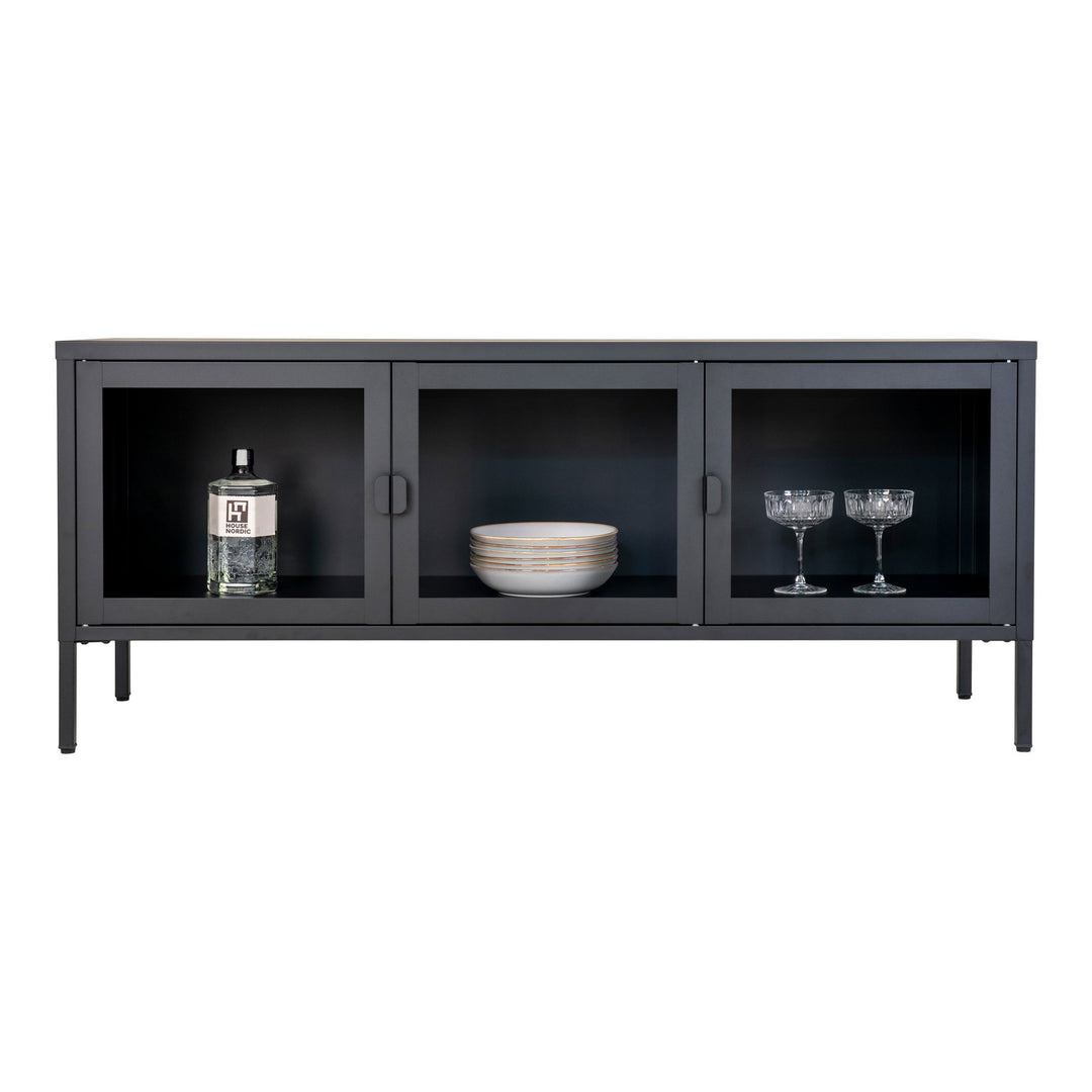 House Nordic Brisbane tv-bänk – svart, 130 × 40 × 55 cm