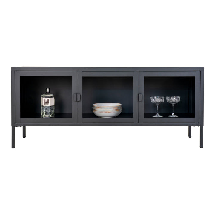 House Nordic Brisbane tv-bänk – svart, 130 × 40 × 55 cm