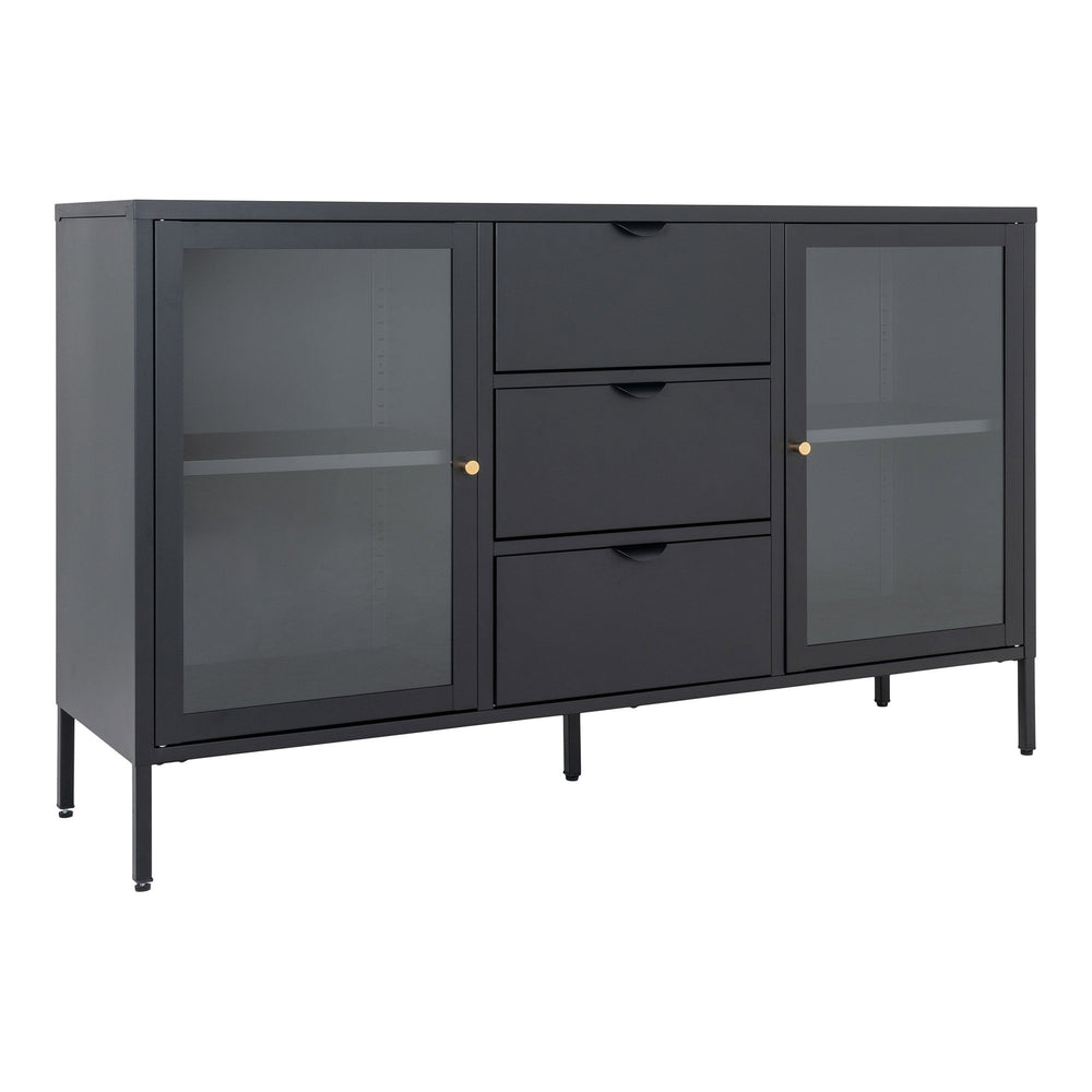 House Nordic Dalby skänk – svart, 140 × 40 × 85 cm