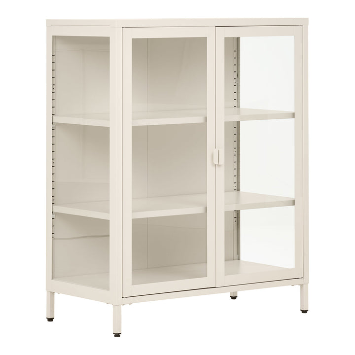 House Nordic Brisbane vitrinskåp – offwhite, 80 × 40 × 101 cm