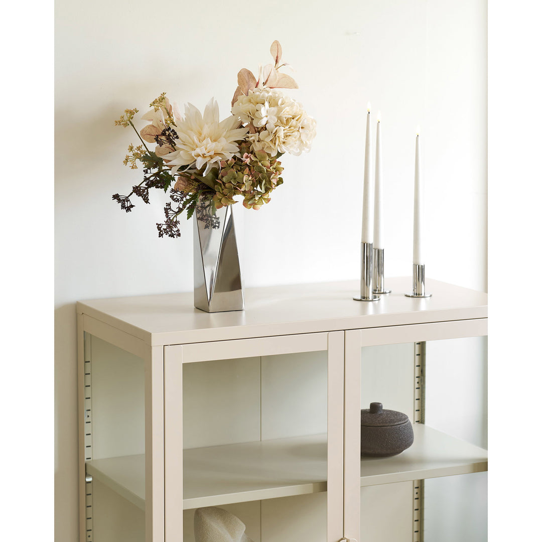House Nordic Brisbane vitrinskåp – offwhite, 80 × 40 × 101 cm