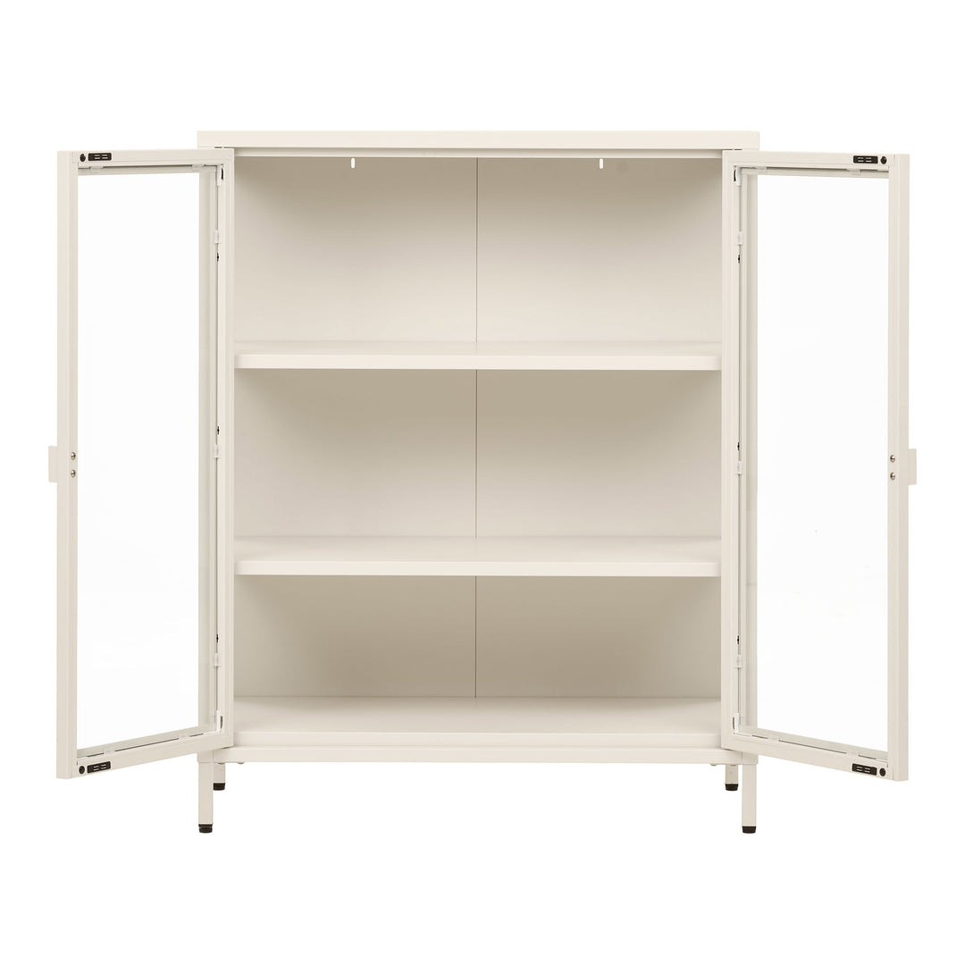 House Nordic Brisbane vitrinskåp – offwhite, 80 × 40 × 101 cm