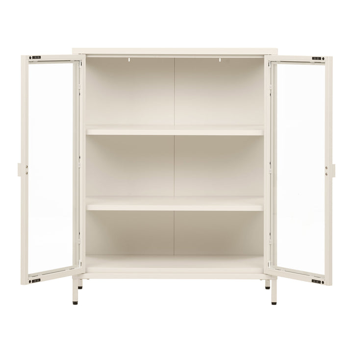 House Nordic Brisbane vitrinskåp – offwhite, 80 × 40 × 101 cm