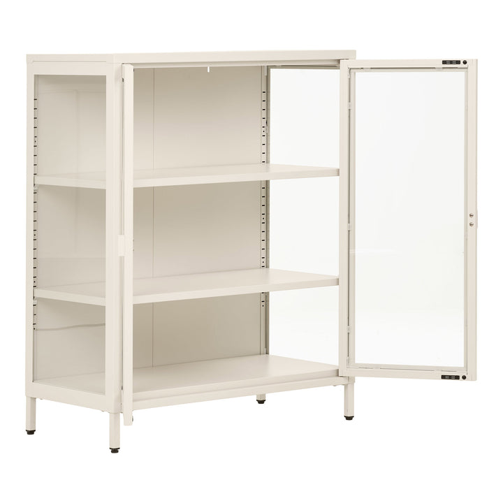 House Nordic Brisbane vitrinskåp – offwhite, 80 × 40 × 101 cm