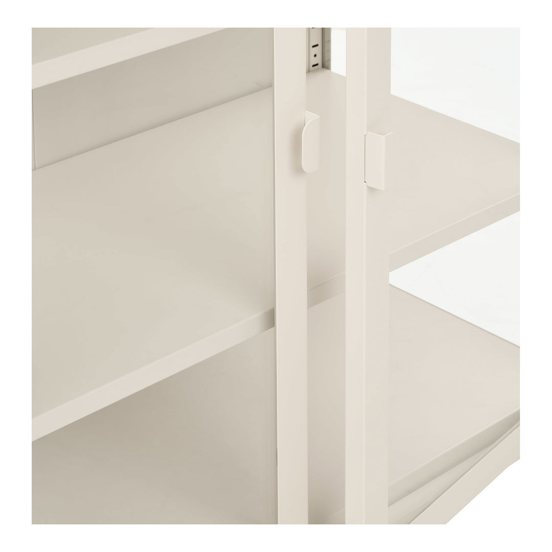 House Nordic Brisbane vitrinskåp – offwhite, 80 × 40 × 101 cm