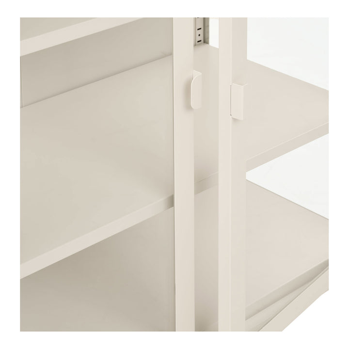 House Nordic Brisbane vitrinskåp – offwhite, 80 × 40 × 101 cm