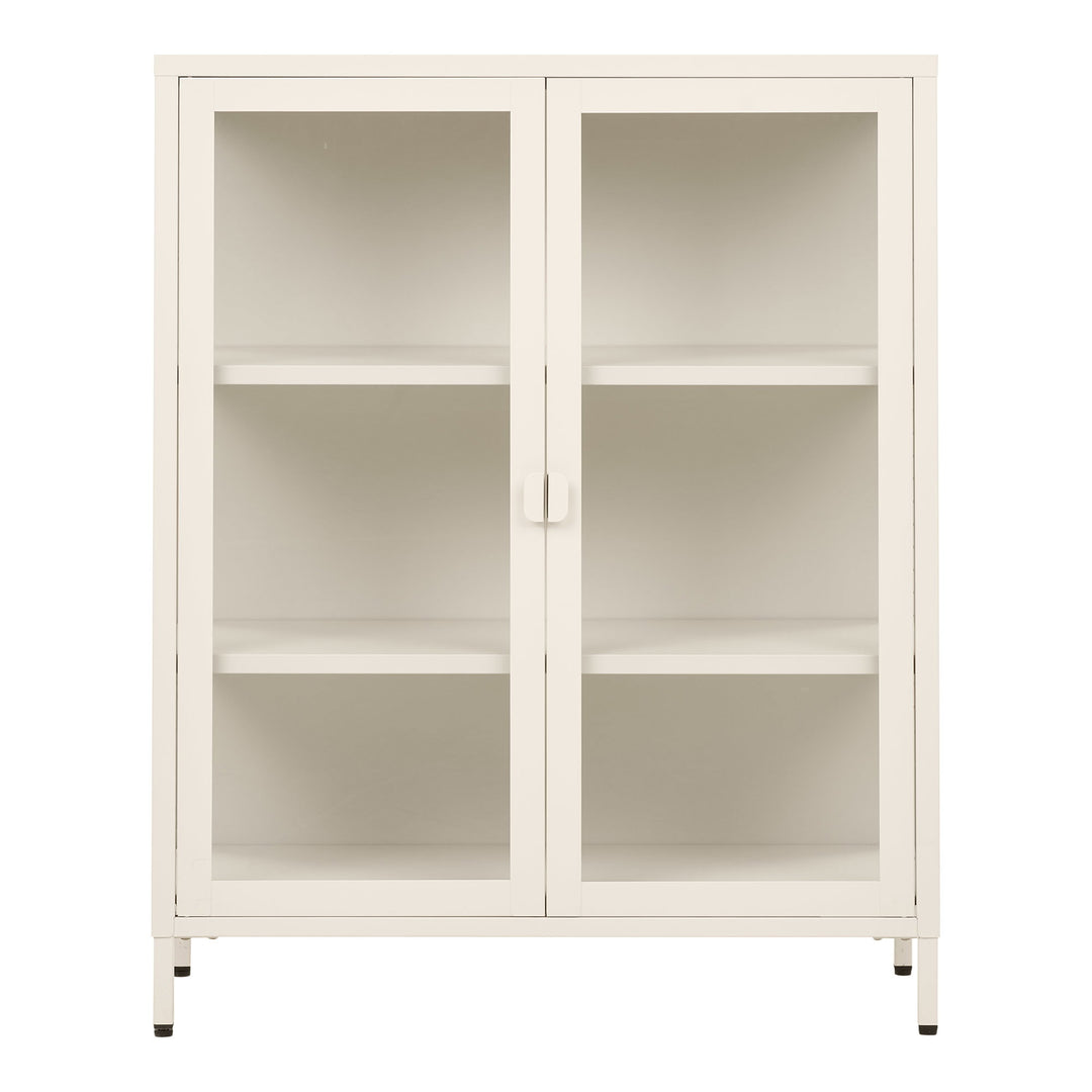 House Nordic Brisbane vitrinskåp – offwhite, 80 × 40 × 101 cm