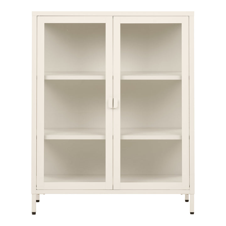 House Nordic Brisbane vitrinskåp – offwhite, 80 × 40 × 101 cm