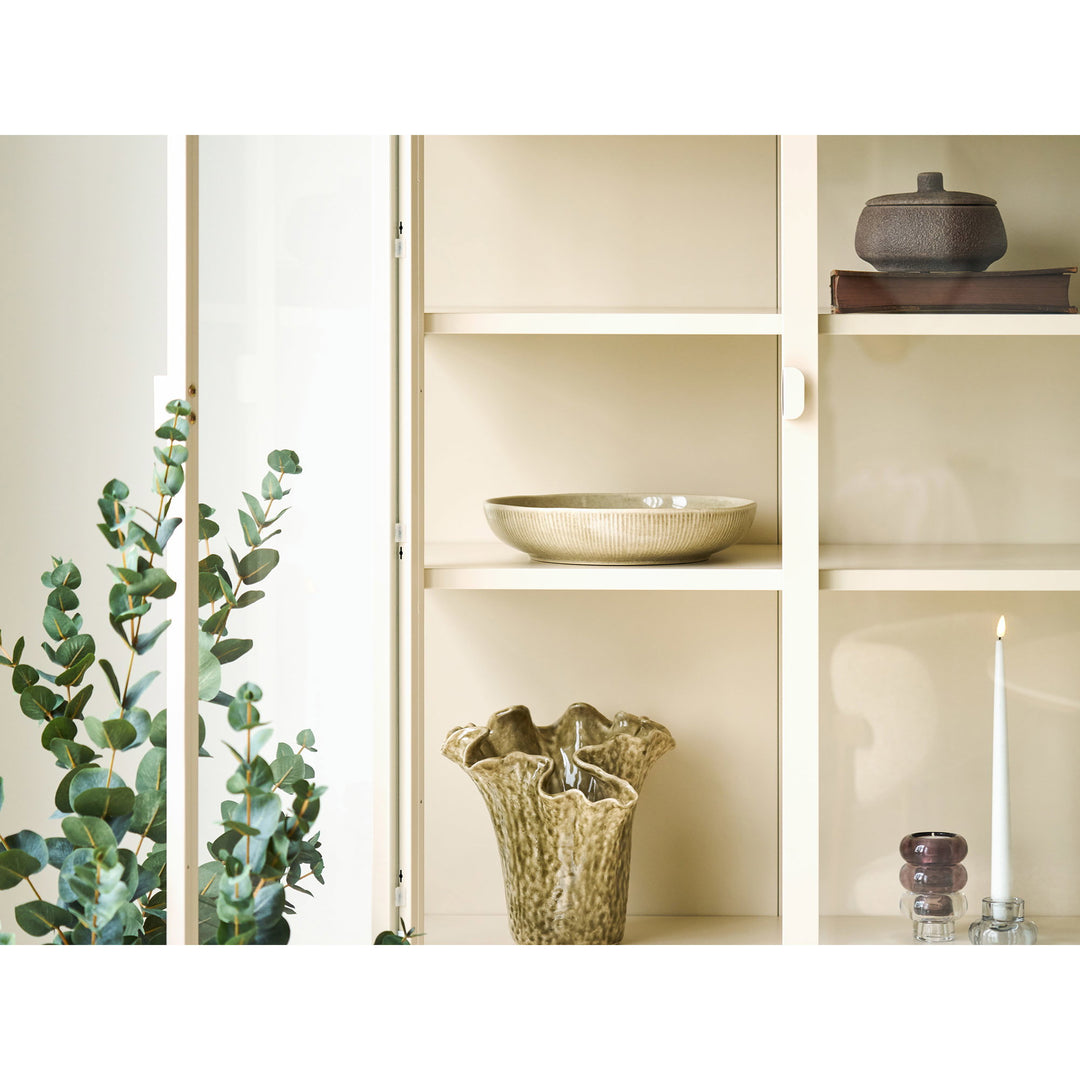 House Nordic Brisbane vitrinskåp 4 dörrar – offwhite, 80 × 35 × 180 cm