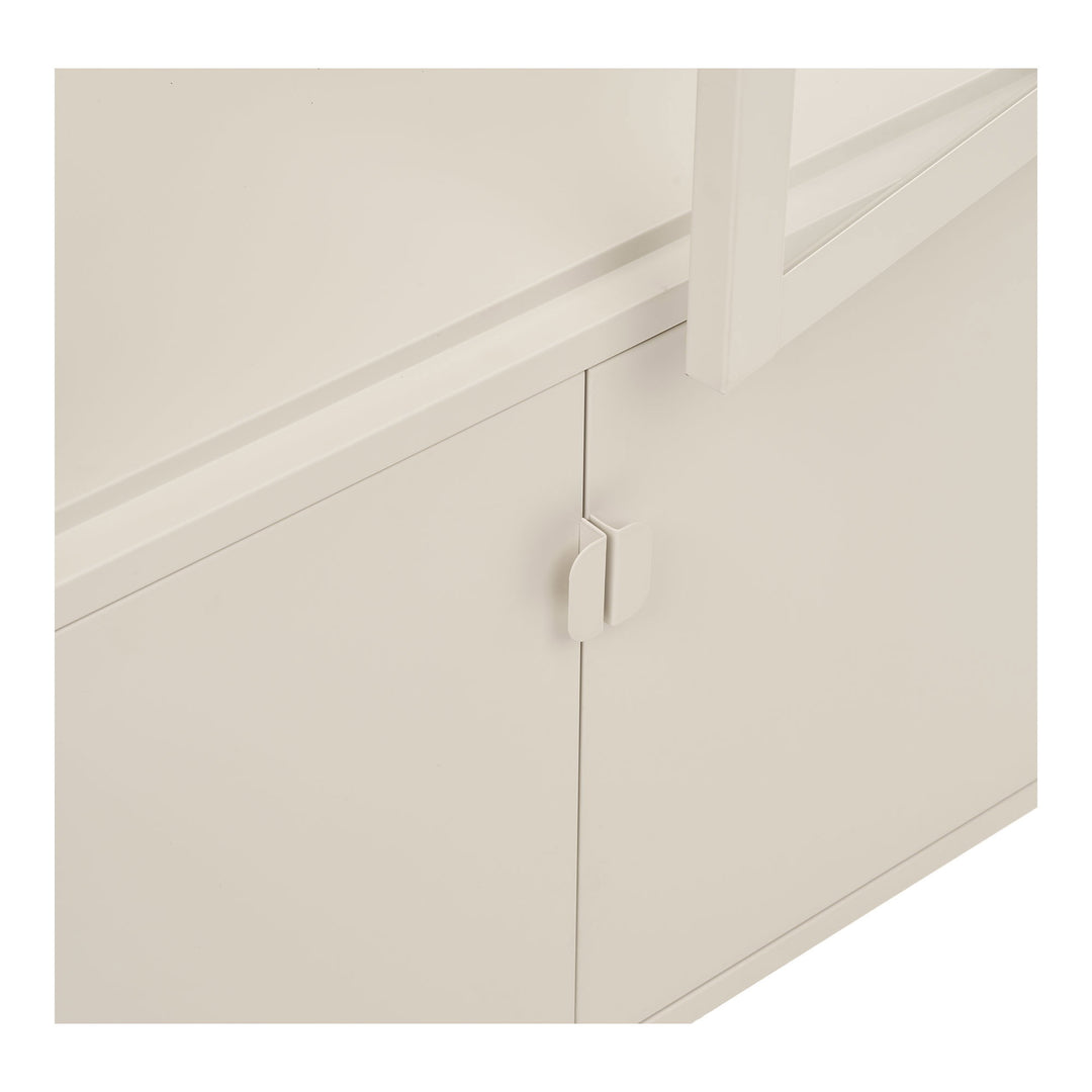 House Nordic Brisbane vitrinskåp 4 dörrar – offwhite, 80 × 35 × 180 cm