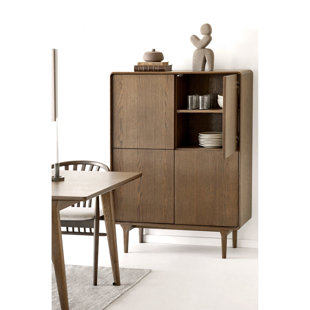 House Nordic Darwin skåp – mörkbrun, 100 × 40 × 140 cm