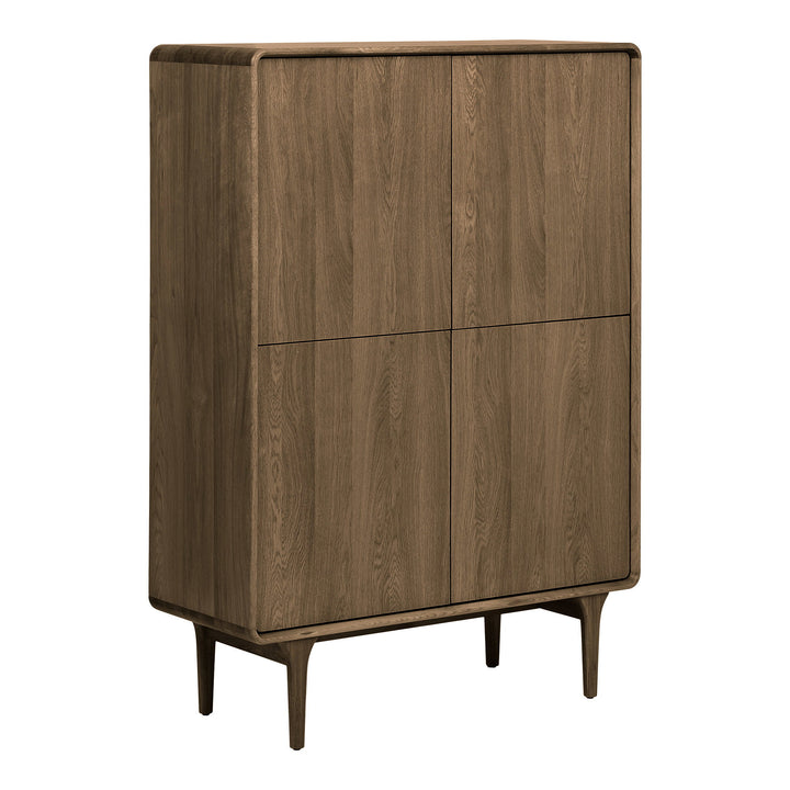 House Nordic Darwin skåp – mörkbrun, 100 × 40 × 140 cm
