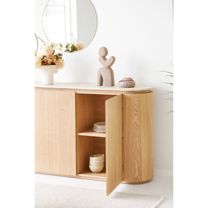 House Nordic Larvik sideboard i natur och off-white