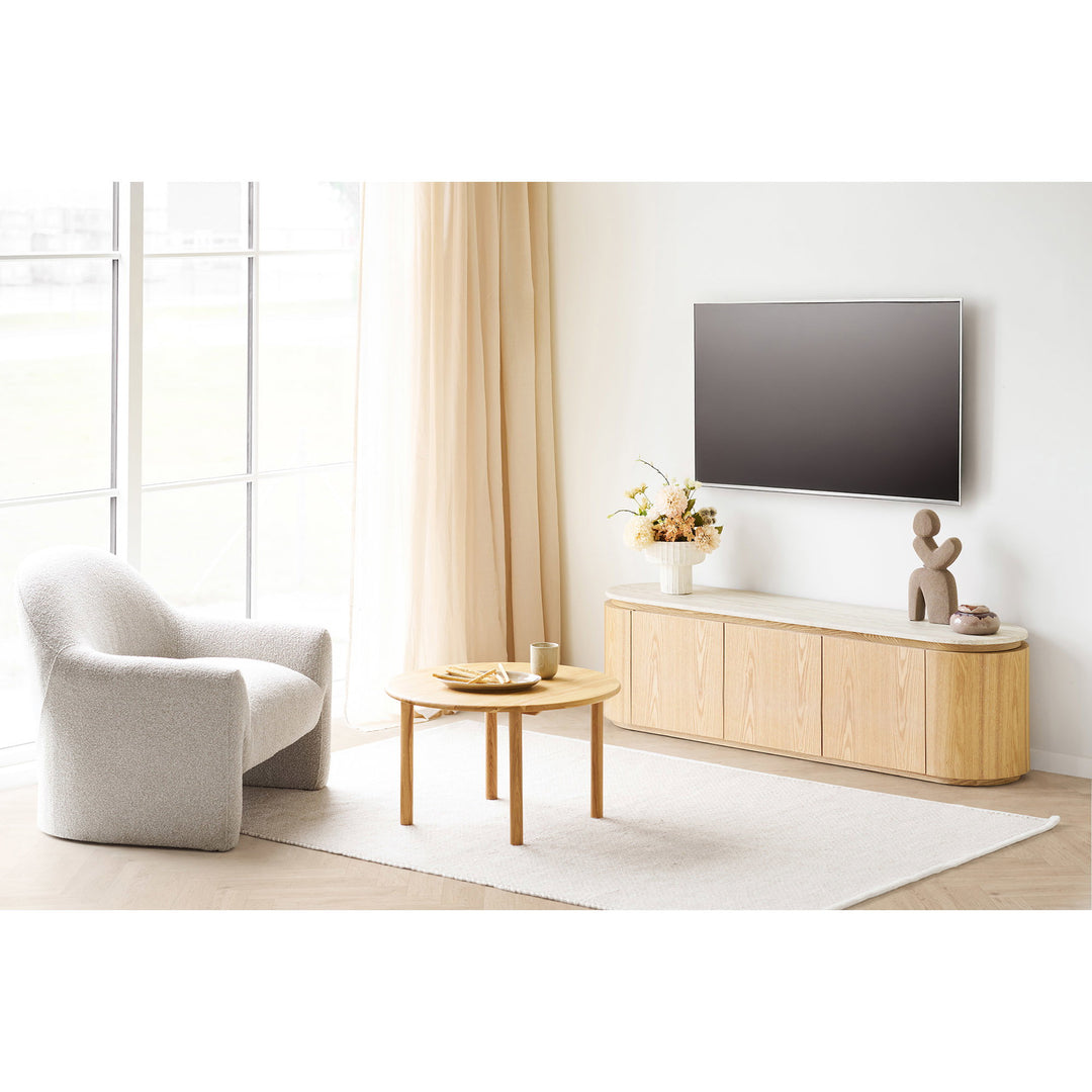 House Nordic Larvik TV-bänk i natur och off-white