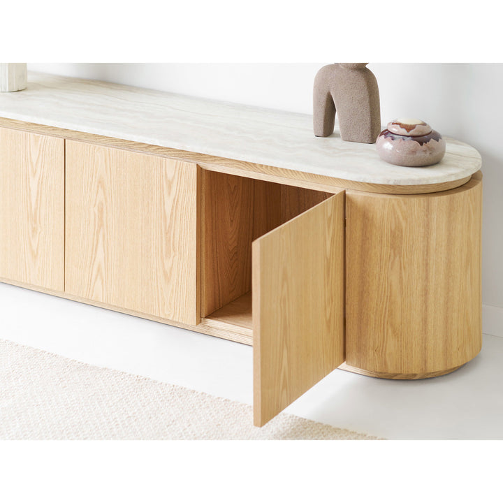 House Nordic Larvik TV-bänk i natur och off-white