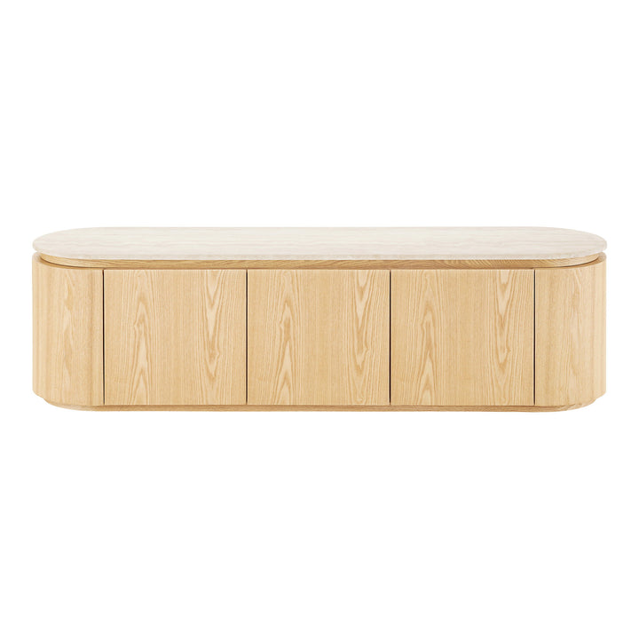 House Nordic Larvik TV-bänk i natur och off-white