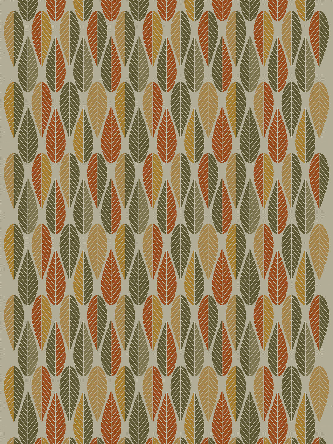 Arvidssons Textil Blader Culla metervara i gult
