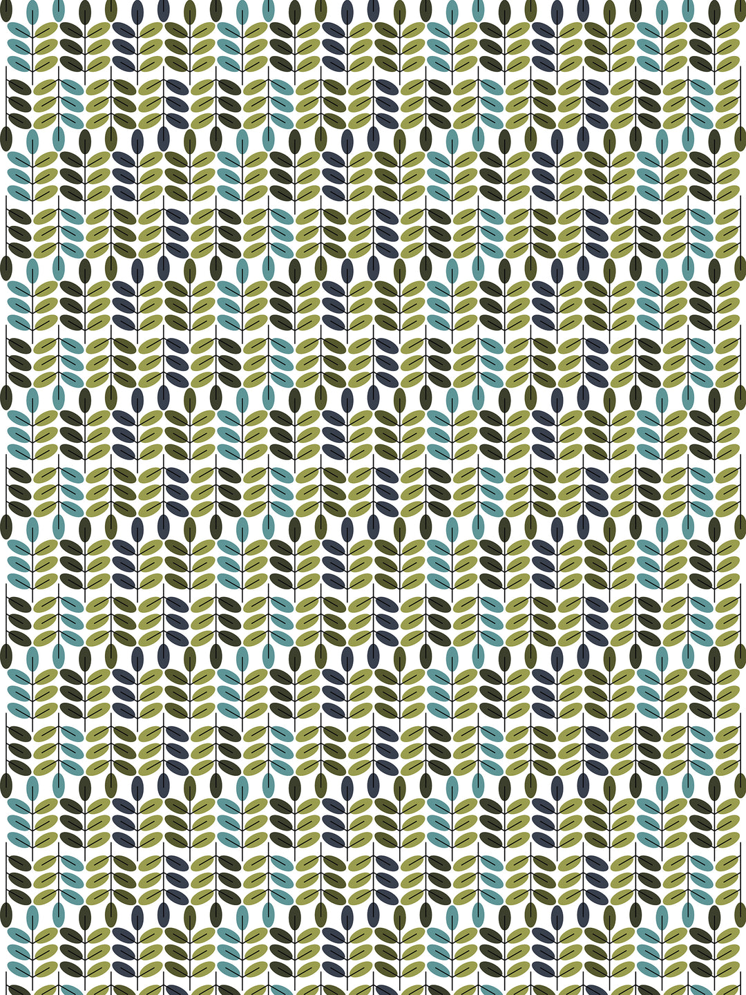 Arvidssons Textil Bladiblad metervara i grönt