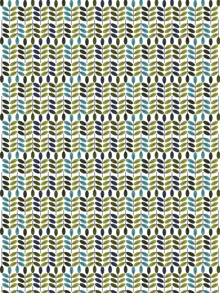 Arvidssons Textil Bladiblad metervara i grönt