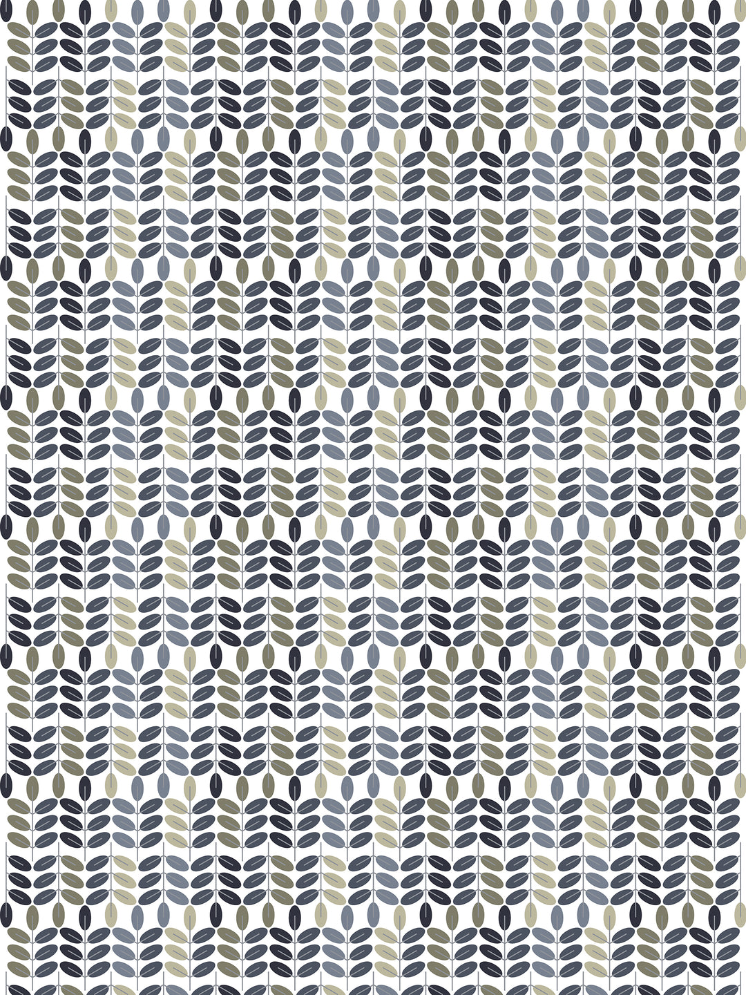 Arvidssons Textil Bladiblad metervara i blått