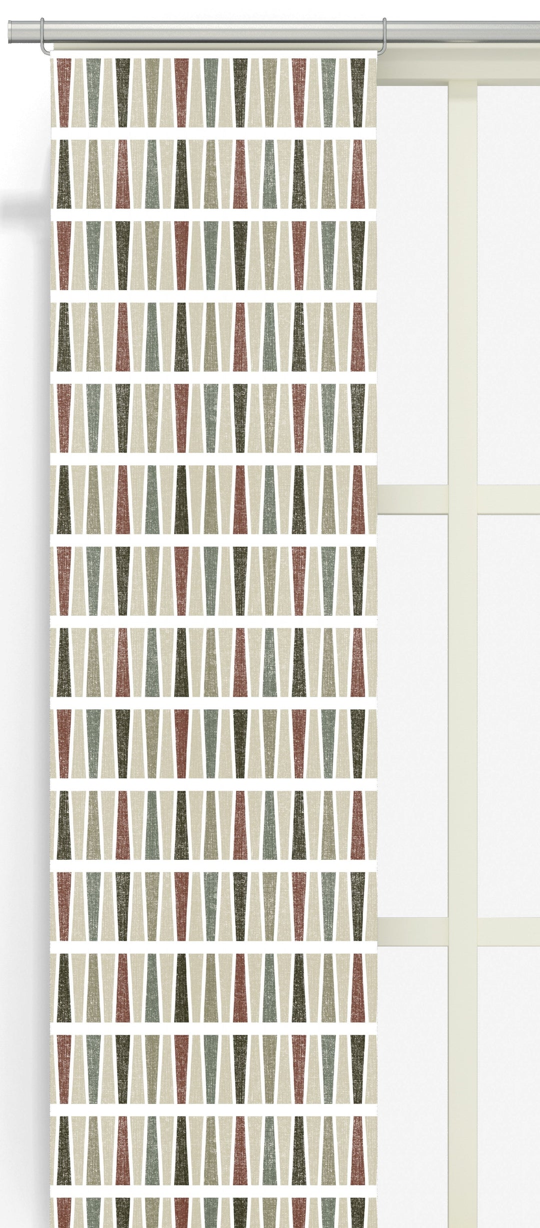 Arvidssons Textil Raster panelgardin i brun