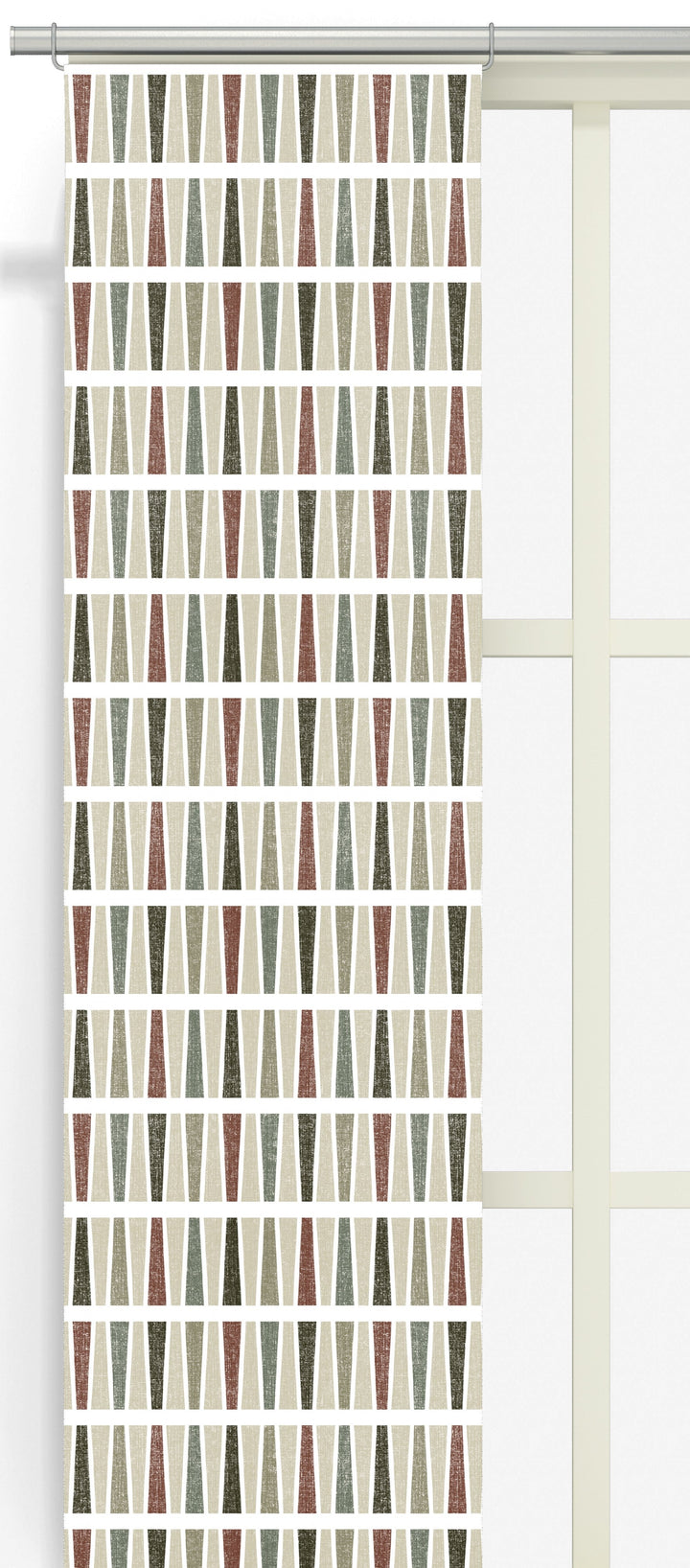Arvidssons Textil Raster panelgardin i brun